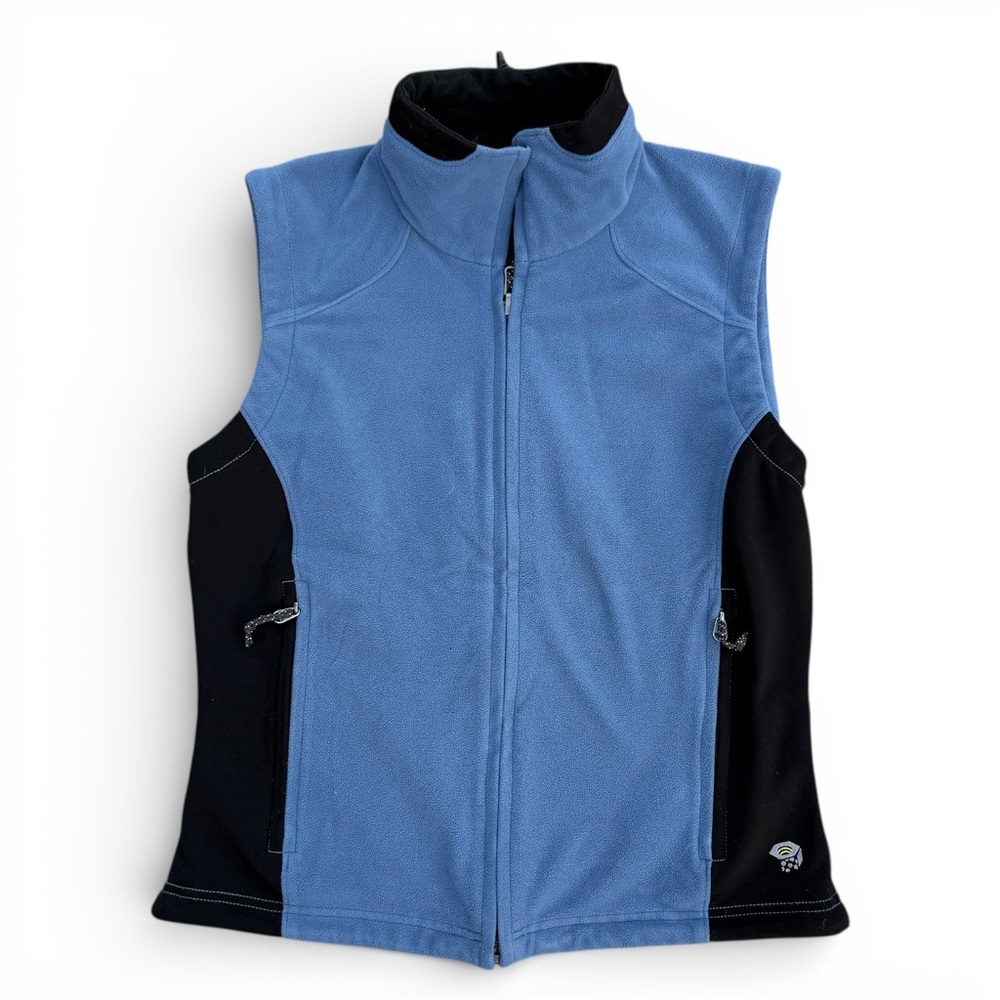 Mountain Hardwear Blue and Black Gore Windstopper Fleece Vest Small Gorpcore